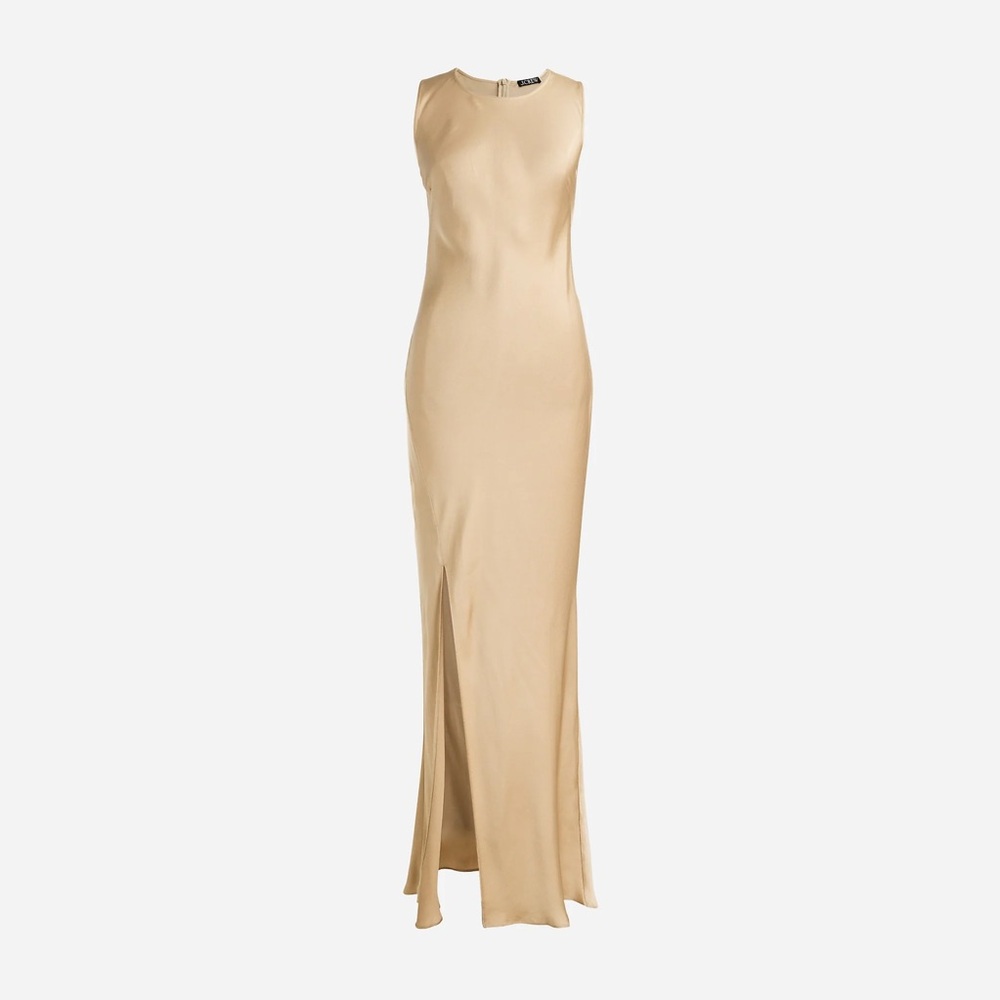 J.Crew High-neck slip dress in luster crepe BY911